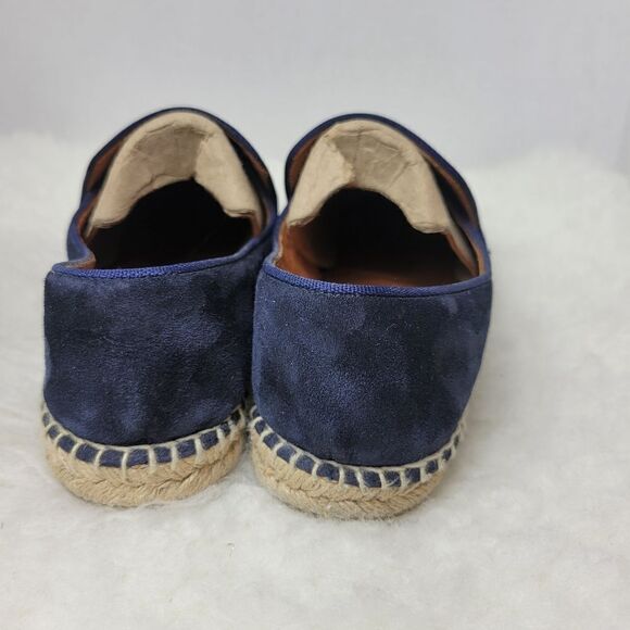 Aquatalia Felipe Blue Canvas Mens Espadrille Shoes Size 8 main image 4